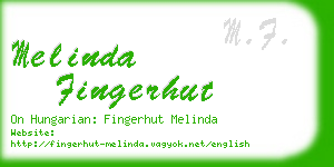 melinda fingerhut business card